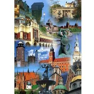  Cities of Poland Collage 1000 Piece Puzzle Toys & Games