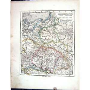  Emil Von SydowS Schul Atlas 1870 Map Polen Preussen 