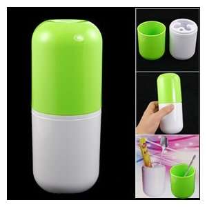   Plastic Cylinderical Toothbrush Toothpaste Holder Cup