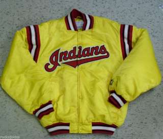 Cleveland Indians Starter Satin jacket coat vintage sz. Medium Ricky 