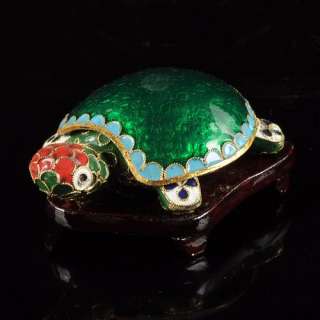 k7287 Chinese cloisonne turtle statue  