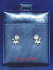 CUTE DOG STERLING SILVER EARRINGS SURGICAL STEEL POSTS