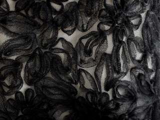 795 Notte by MARCHESA Black Silk Party Dress Short S 4  