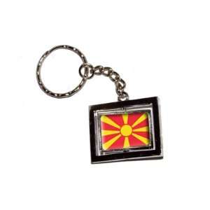  Macedonia Country Flag   New Keychain Ring Automotive