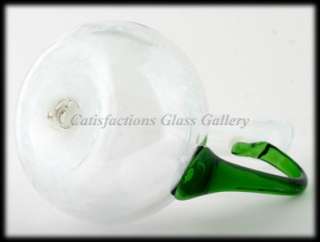 Blenko Emerald Green Art Glass Decanter Flame Stopper  