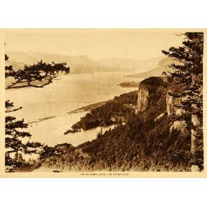 1918 Photogravure Columbia River Gorge Crown Point Promontory Pacific 