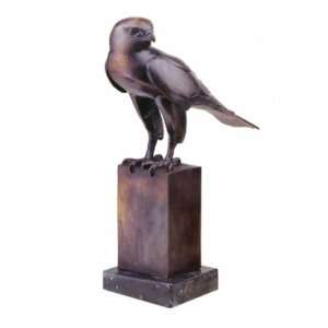  Noble Falcon Quality Lost Wax Bronze Statue