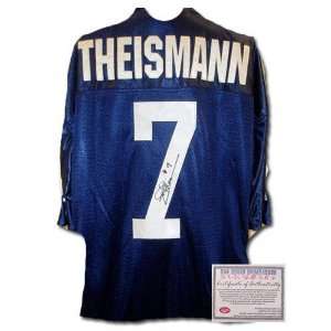  Joe Theismann Autographed Home Blue Jersey Sports 