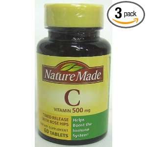  (Pack of 3) Nature Made C Plus Supplement, 500 mg, Premium 