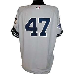  Sidney Ponson #47 2008 Yankees Game Used Road Grey Jersey 