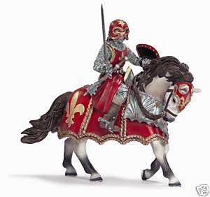 KNIGHT ON HORSE w SWORD Fleur De Lis Coat of Arms 70056  