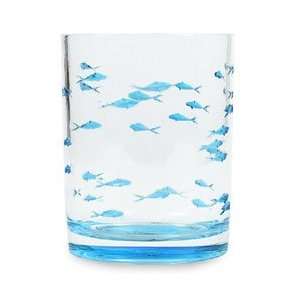  Stotter & Norse Acrylic Blue Fish Double Old Fashioned 