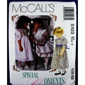 McCalls 5103 Special Moments ~ Little Girls Dress Pattern ~ Size 5