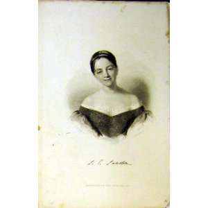   1837 Antique Portrait Beautiful Young Woman Short Hair