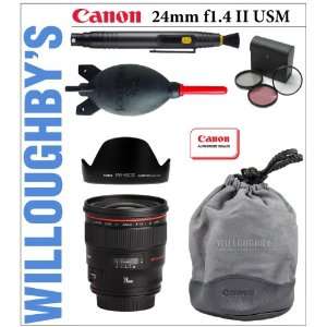  Canon EF 24mm f/1.4L II USM Autofocus Lens + Canon Deluxe 