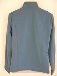 Zenergy by Chicos size 2 L XL Teal Blue Lightweight Stretch Zip Front 