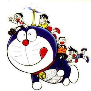 Doraemon and Friends Flying Iron On Transfer for T Shirt ~ Nobita Nobi 