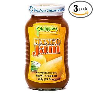Philippine Brand Mango Jam Confiture De Mangue 450g (Pack of 3 