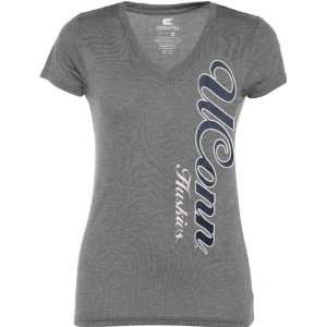  Connecticut Huskies Womens Heathered Charcoal Cannon Tee 