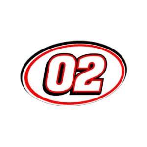    02 Number   Jersey Nascar Racing Window Bumper Sticker Automotive