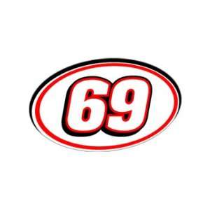    69 Number   Jersey Nascar Racing Window Bumper Sticker Automotive