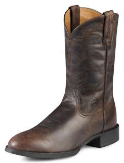 Ariat Western Boots Mens Heritage Roper Cabin Brown 10008814  