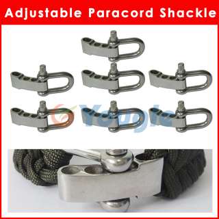   Stainless Steel Adjustable PARACORD BRACELET BUCKLES SHACKLES  