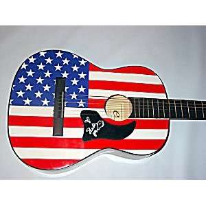  SHELLY FAIRCHILD Autographed Signed USA FLAG Guitar 