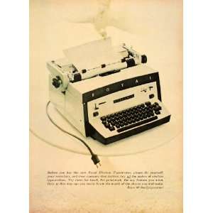  1961 Ad Royal Electric Typewriter McBee   Original Print 