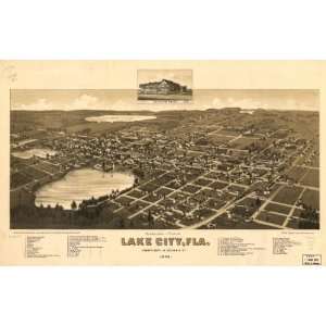 1885 map of Lake City, Florida