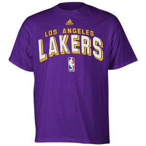 adidas Los Angeles Lakers Alley Oop T shirt   Purple (Small)  
