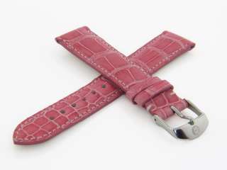 New Michele 18mm Pink Alligator Watch Band Strap  