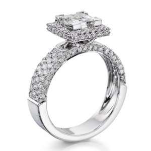 Diamond Engagement Ring in Platinum   IGI Certified, Princess, 2.12 