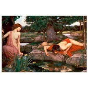  Echo and Narcissus by John William Waterhouse. Size 54.00 