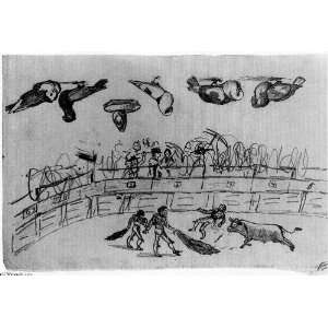   Picasso   24 x 16 inches   Corrida de toros y palomas