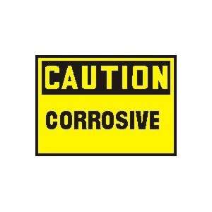  CAUTION Labels CORROSIVE Adhesive Dura Vinyl   Each 3 1/2 