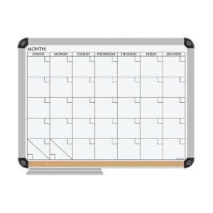  Board Dudes CorX Magnetic Dry Erase Calendar Board, 2 x 1 