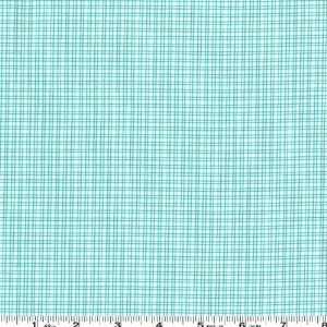  45 Wide Michael Miller Crib Check Sky Blue Fabric By The 