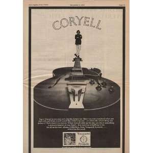  Larry Coryell LP Promo Concert Poster Ad 1969