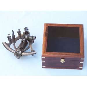 Antiqued Brass Sextant 7   Brass Sextants   Nautical Toy Solid Brass 