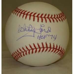 Whitey Ford Signed Baseball   HOF 74 JSA W150937   Autographed 