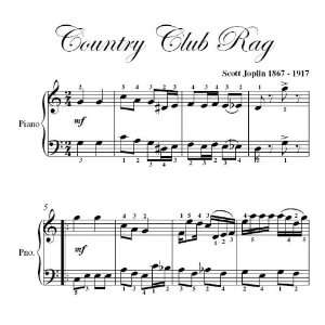  Country Club Rag Scott Joplin Big Note Piano Sheet Music 