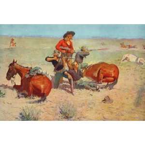  1909 Remington Artist Proof Cowboy Western Indian Fight 