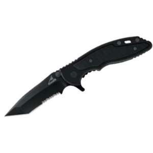 Gerber Knives 1586 Torch II Linerlock Knife with Black Part Serrated 