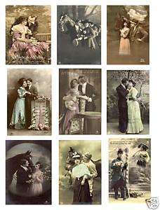 Vintage Victorian Couples Collage Sheet A63  