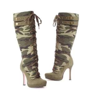  Lets Party By Leg Avenue Sergeant Camo Adult Boots / Green 
