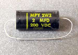CDE Cornell Dubilier MPY2W 2.0 uF, 200 V Capacitor 2ea  