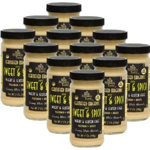 Sweet & Spicy Organic Creamy White Mustard   12 Pack   (7 Oz Jars)