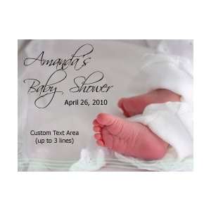 Style 10276 Baby Feet Baby Shower Label Horizontal Rectangle   various 