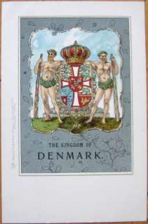 1905 Color Litho Tuck Postcard   Danemark/Denmark Seal  